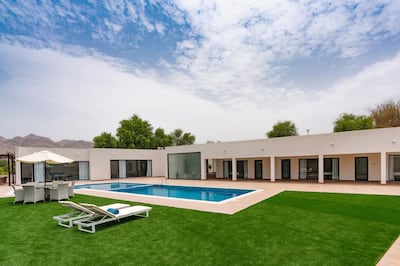 The Palm House Hatta has an outdoor pool, plenty of sun loungers and horses. Courtesy Meraas 