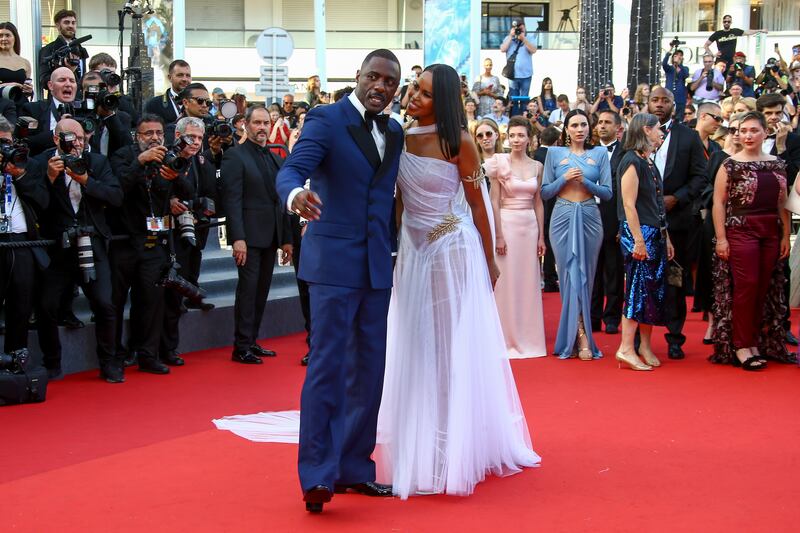 Idris Elba and Sabrina Dhowre Elba. AP