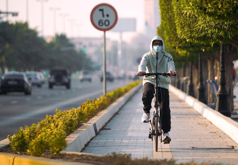 Abu Dhabi, United Arab Emirates, July 7, 2020.   
 Corniche, Abu Dhabi on a Tuesday windy and sunny afternoon.
Victor Besa  / The National
For:  Standalone
Section:  NA 
Reporter: