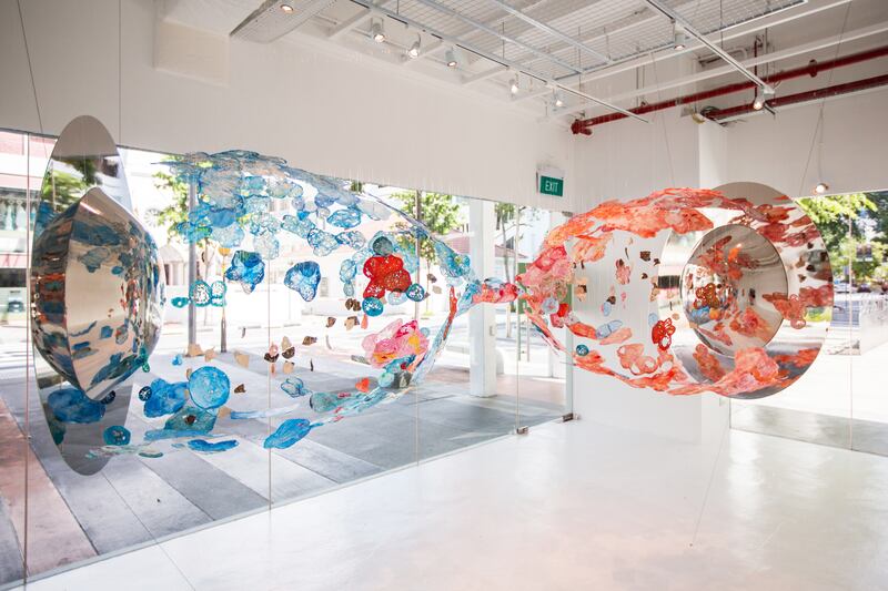 'The Flow of Time' by artist Nicola Anthony is at the UK Pavilion of Expo 2020 Dubai. Singapore Art Museum