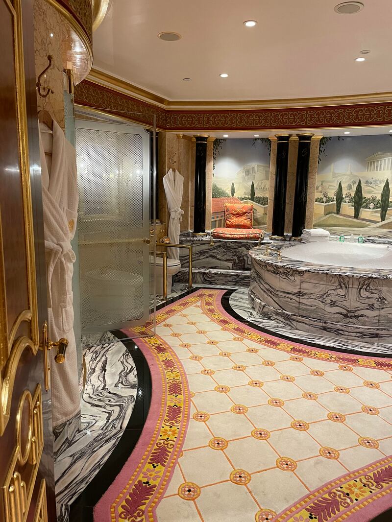A bathroom in the Royal Suite of the Burj Al Arab. Janice Rodrigues / The National