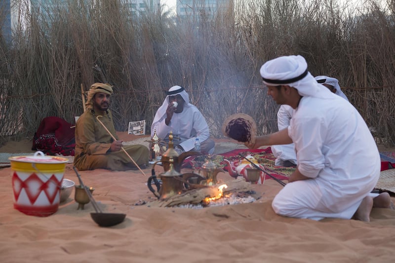 Gahwa, or coffee, is prepared over an open fire. Silvia Razgova / Crown Prince Court – Abu Dhabi