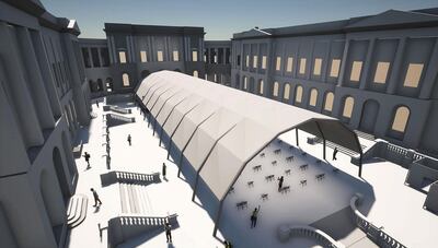 An artist's impression of one of the outdoor pavilions. Edinburgh International Festival