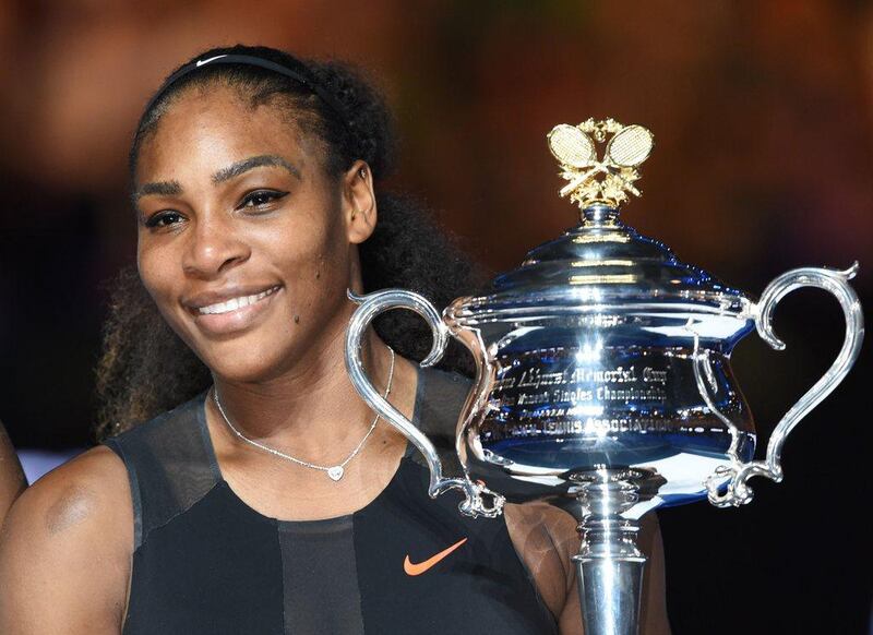 Serena Williams defeated sister Venus in the final of the Australian Open for her seventh title in Melbourne. Paul Crock / AFP