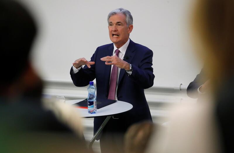 U.S. Federal Reserve Chairman Jerome Powell speaks during the "The Economic Outlook and Monetary Policy" panel discussion hosted by the Swiss Institute of International Studies at the University of Zurich in Zurich, Switzerland September 6, 2019.  REUTERS/Arnd Wiegmann