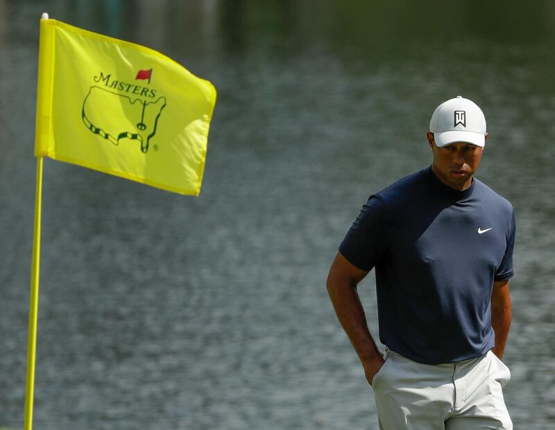 Tiger Woods on the 16th hole during the first round for the Masters golf tournament Thursday, April 11, 2019, in Augusta, Ga. (AP Photo/Chris Carlson)