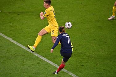 French forward Antoine Griezmann's goal-scoring shot. AFP
