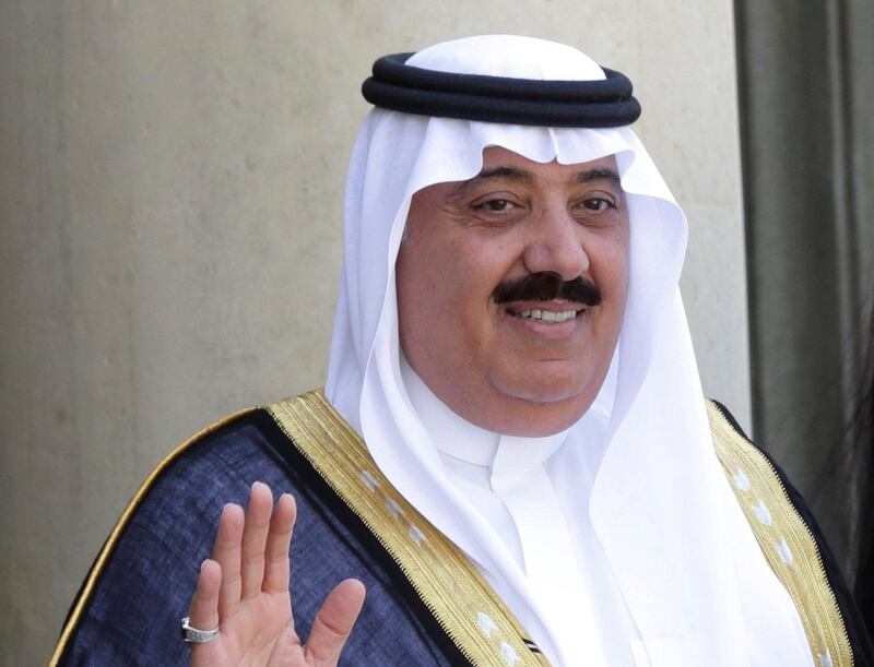 FILE PHOTO - Saudi Arabian Prince Miteb bin Abdullah at the Elysee Palace in Paris, France June 18, 2014. REUTERS/Philippe Wojazer/File Photo