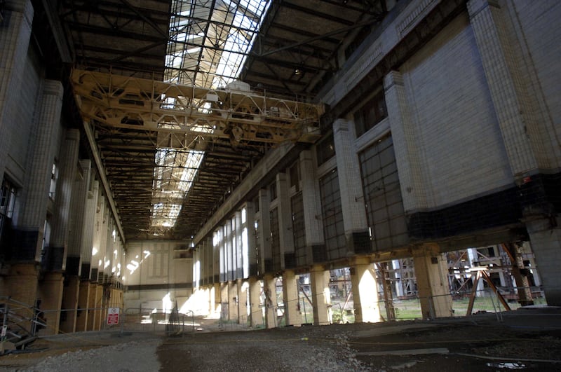 The derelict interior turbine hall at Battersea Power Station in 2006. Getty Images