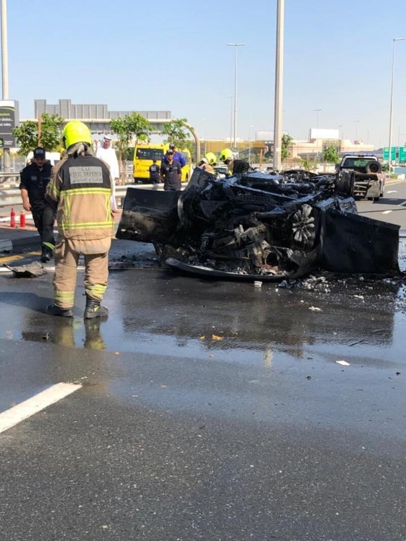 The motorist was killed in the accident. Dubai Police