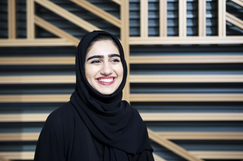 Shamma Al Bastaki, who is a student ambassador for Louvre Abu Dhabi. Christopher Pike / The National
