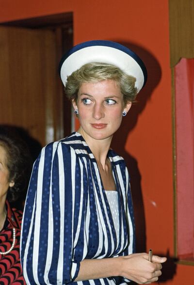 BAHRAIN - NOVEMBER 16:  Diana, Princess Of Wales wearing a dress designed by the Emanuels looking Thin During A Visit To Bahrain  (Photo by Tim Graham Photo Library via Getty Images)