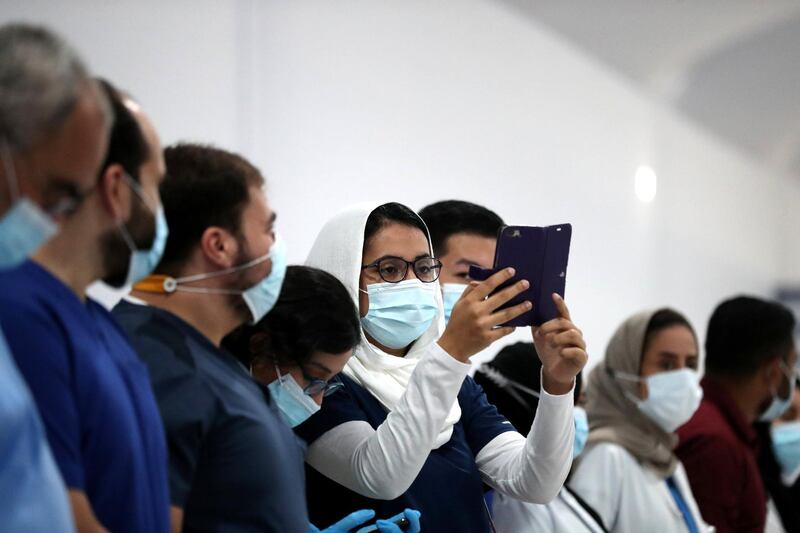 Dubai, United Arab Emirates - Reporter: Kelly Clarke. News. Covid-19/Coronavirus. The last 17 Covid-19 patients recover and leave Dubai Parks and Resorts field hospital. Monday, July 13th, 2020. Dubai. Chris Whiteoak / The National