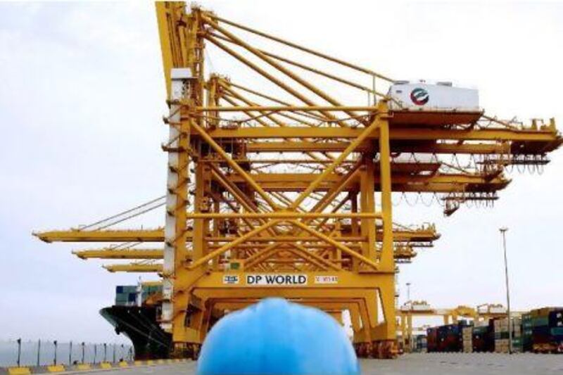 DP World cranes at Jebel Ali port. DP World is owned by Dubai World. Kamran Jebreili / AP