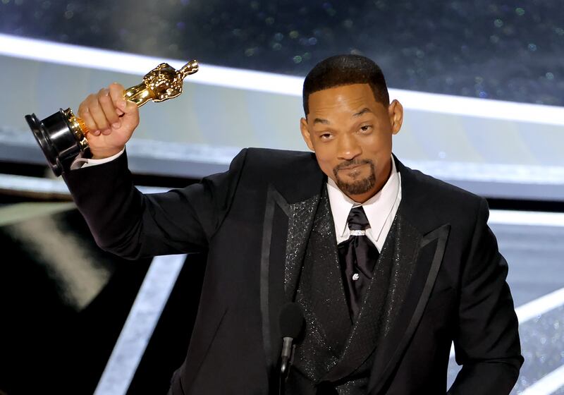 Will Smith accepts the Best Actor in a Leading Role award for ‘King Richard’ onstage during the 94th Annual Academy Awards at Dolby Theatre in Hollywood, California. AFP