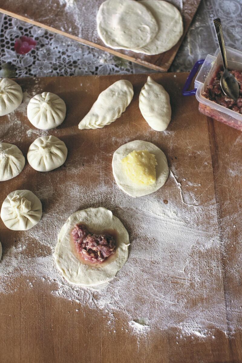 Khinkali Georgian dumplings, a dish from Olia Hercules's book Kaukasis. Photo: Elena Heatherwick