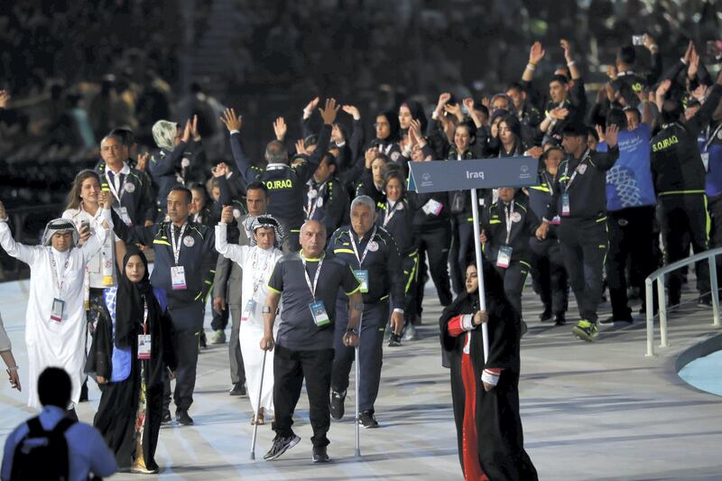 ABU DHABI, UNITED ARAB EMIRATES. 14 MARCH 2019. Opening Ceremony of the Special Olympics at Zayed Sports City. (Photo: Antonie Robertson/The National) Journalist: None: National.