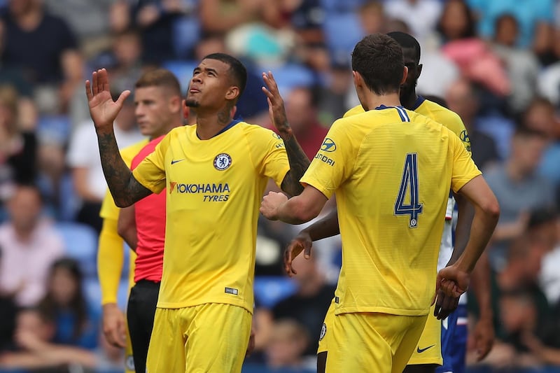 Kenedy celebrates scoring Chelsea's second goal. Getty