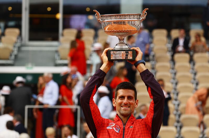 Novak Djokovic after his 7-6, 6-3, 7-5 victory. Reuters