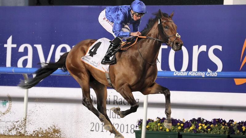 Gold Town won the UAE 2000 Guineas at Meydan in 2017. Pawan Singh / The National