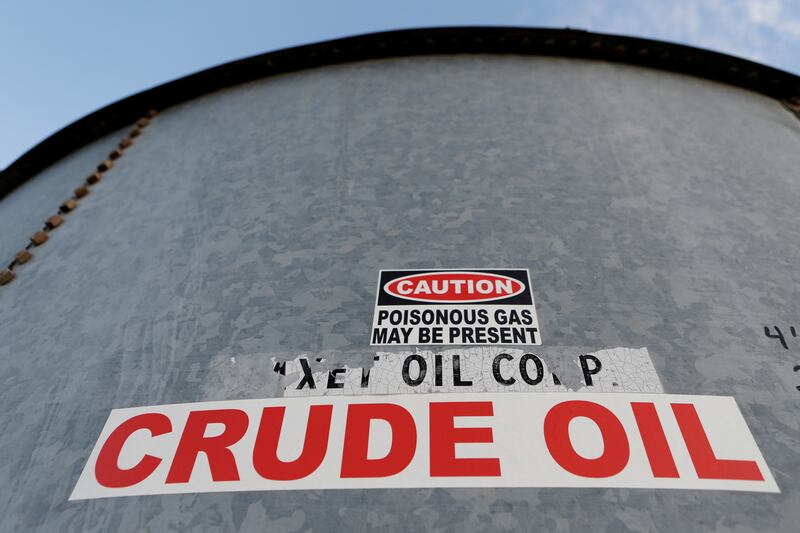 An oil storage tank in Texas. Higher oil prices have stoked inflationary pressures in the US. Reuters