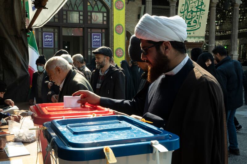 Iranians voting in national elections in Tehran. Getty Images