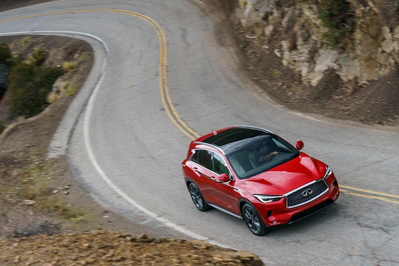 The INFINITI QX50 is defined by distinctive proportions which set the car apart from its competitors. Influenced by INFINITI's "Powerful Elegance" design language, the all-new QX50 has an elevated, commanding SUV stance and strong character lines.