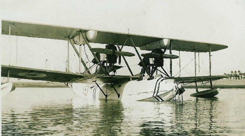 A Supermarine Southampton flying boat from the Royal Air Force 203 Squadron on the Shatt Al Arab river. Based in Basra, one of these aircraft made the first landing in Abu Dhabi on June 19, 1929. Courtesy Jack Nolan/RAF