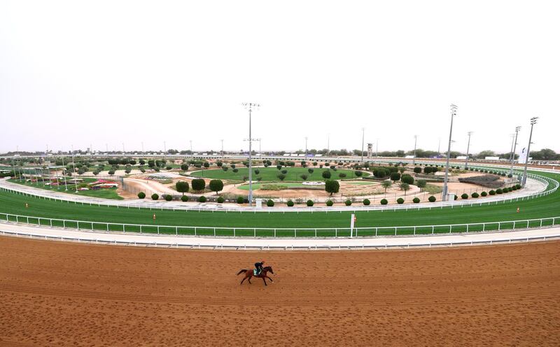 A view of the track ahead of the Saudi Cup 2021 at King Abdulaziz Racecourse. Getty Images. Getty Images