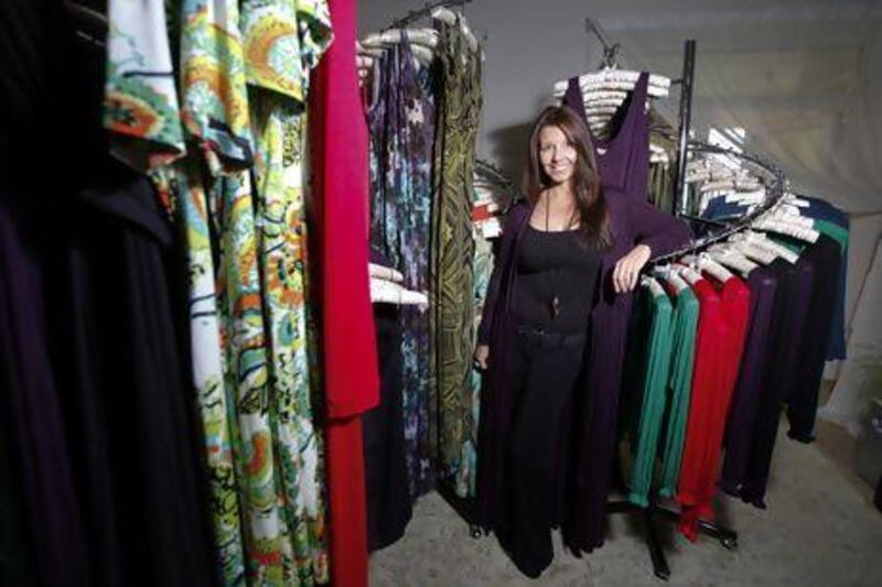 The fashion designer and stylist Julie Price at her home on Dubai's Palm Jumeirah. Sarah Dea / The National