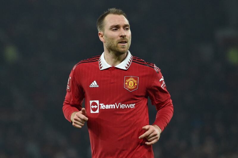 Manchester United midfielder Christian Eriksen has recovered from an ankle injury. AP