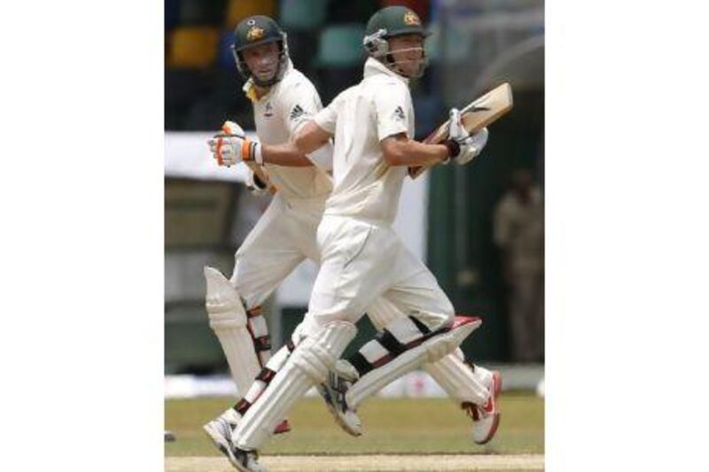 A record partnership of 176 by Michael Clarke and Michael Hussey denied Sri Lanka any chance to level the series. Eranga Jayawardena / AP Photo