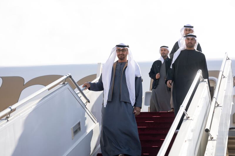 Sheikh Mohamed arrived in Jordan on Monday to begin a visit.