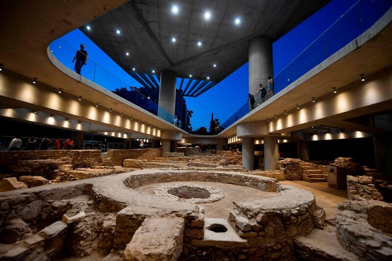 A view of the site at night. AFP