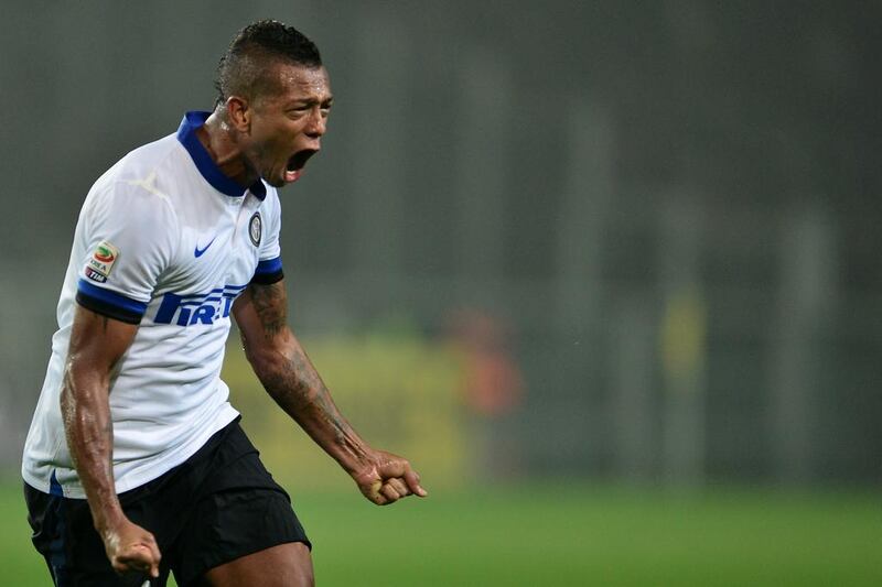 Inter Milan's Colombian midfielder Fredy Guarin. AFP