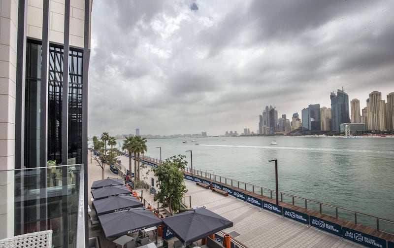 DUBAI, UNITED ARAB EMIRATES - A view of Jumeirah Beach Residence from the BlueWater.  Leslie Pableo for The National