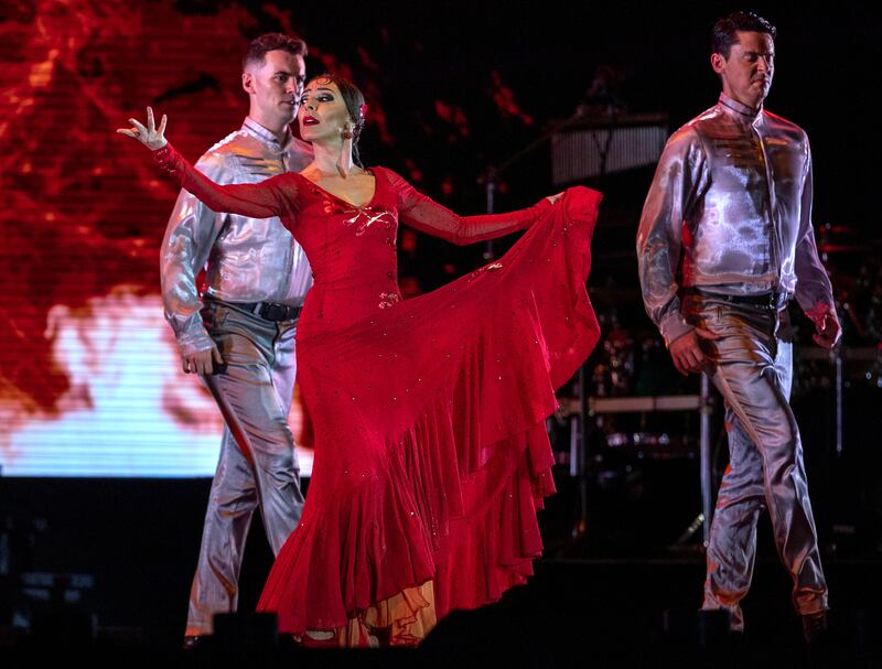 Rocio Montoya pictured during the performance of the Seville Suite during Riverdance at Jubilee Park. Victor Besa/The National.