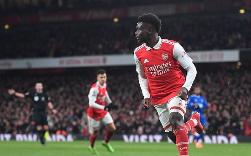 Bukayo Saka - 9. Expertly turned and hit the ball high into the net with his weaker right foot when he was picked out in the box by Zinchenko. Did well to poke the ball off Gueye’s feet and into the path of Martinelli for Arsenal’s second goal. EPA 