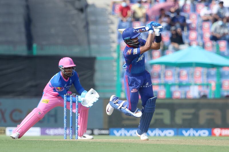 Shreyas Iyer top-scored for Delhi Capitals against Rajasthan Royals at the Zayed Cricket Stadium in Abu Dhabi on Saturday, September 25, 2021. Sportzpics for IPL