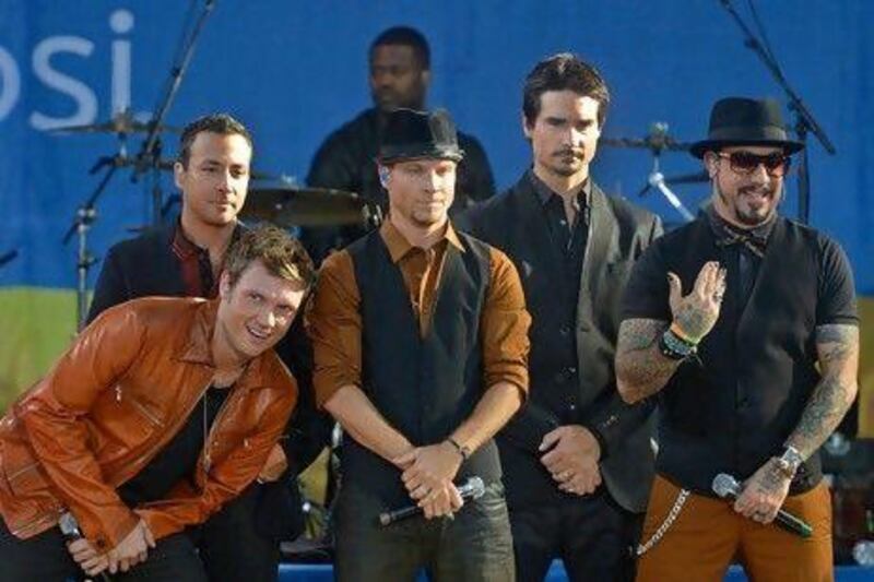 The singers Nick Carter, Howie Dorough, Brian Littrell, Kevin Richardson and AJ McLean of the Backstreet Boys perform on ABC's Good Morning America. Mike Coppola / Getty Images