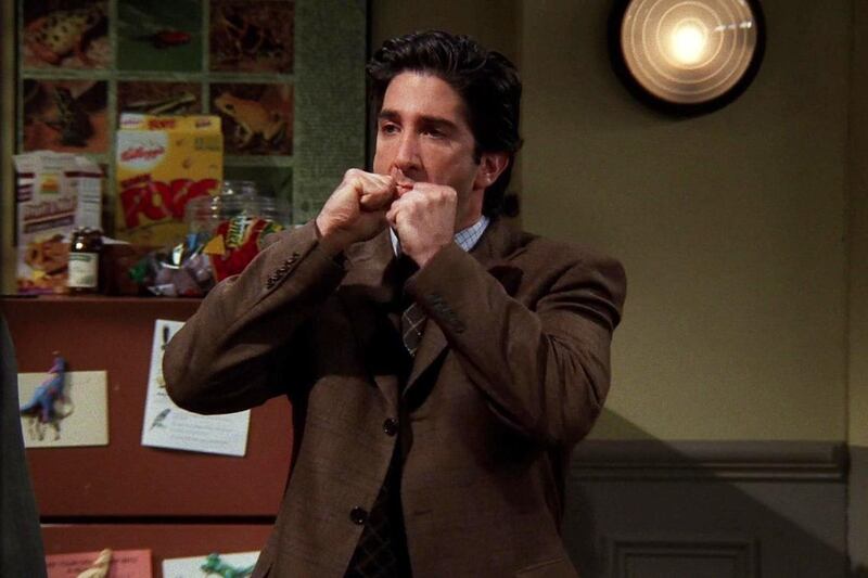 'The One With Ross's Sandwich' (s5, e9): Ross's anger issues are scrutinised in this much-loved episode, when his Thanksgiving leftovers are eaten by a colleague and then tossed in the bin. Anyone who has ever worked in an office will relate to the fridge politics Ross faces, although hopefully we all handle things with a more calm temperament. Meanwhile, this episode dates back to a time when Monica and Chandler are trying to keep their romance under wraps, but are starting to get sloppy, when Monica leaves a razor where she shouldn't and Phoebe finds Chandler's underwear at Monica and Rachel's house. Courtesy Netflix