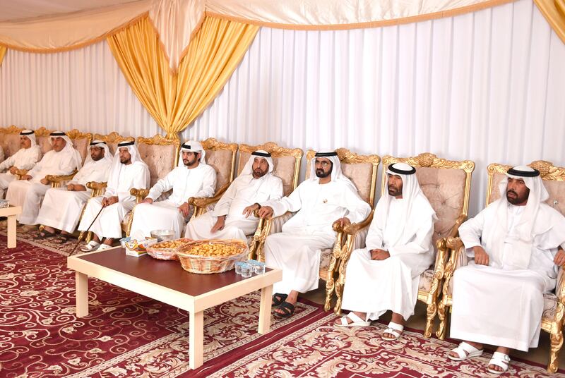 Sheikh Mohammed bin Rashid, Vice President and Ruler of Dubai, offers condolences to Al Mazroui family, on the death of Koumacha bint Suhail bin Fares Al Mazroui in Dubai. Wam