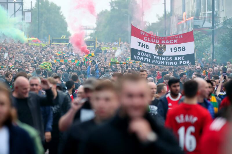 More anti-Glazer protests take place prior to another Premier League match against Liverpool in August 2022