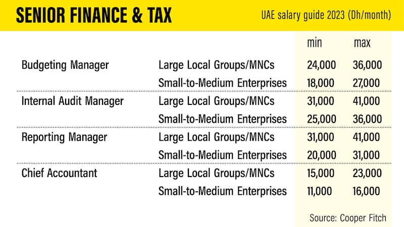 UAE salary guide 2023