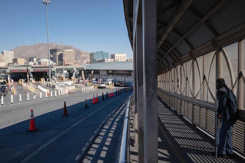 The Paso Del Norte International Bridge between El Paso, Texas and Ciudad Juárez, Chihuahua is seen empty amid the Coronavirus pandemic. AFP