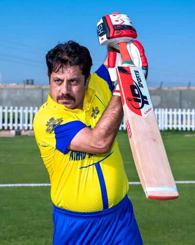 Veteran cricketer Muneeruddin who has played game in Abu Dhabi for more than 33 years and still counting. Portraits at Oval One, Zayed Cricket Stadium on May 22nd, 2021. Victor Besa / The National.
Reporter: Amith Passela for Sports