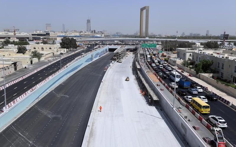 Sheikh Rashid Street tunnel opens on Thursday. Construction began in September 2016. Courtesy Roads and Transport Authority