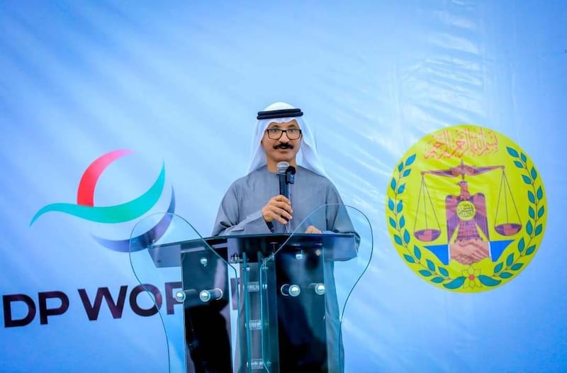 Sultan bin Sulayem, group chairman and chief executive of DP World, speaks at the inauguration of the new Berbera Economic Zone. Photo: DP World.