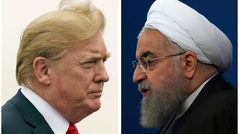 US President Donald Trump and Iran President Hassan Rouhani. AP