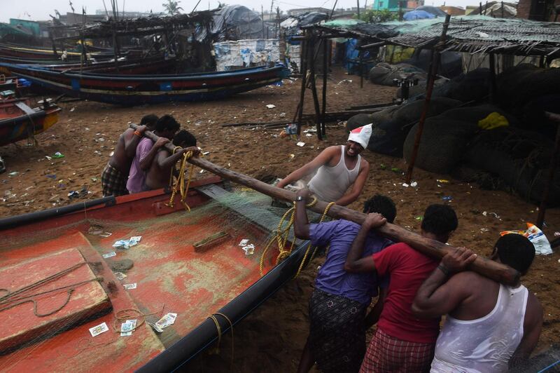 Nearly 800,000 people in eastern India were evacuated from the expected path of Cyclone Fani. AFP
